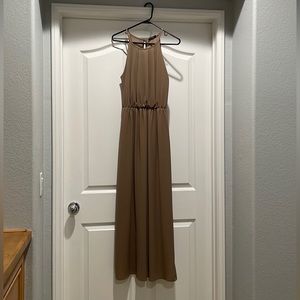 Brown Strap Maxi Dress